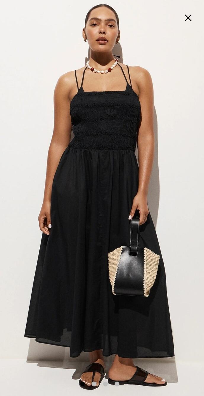 NWT J. Crew Wave Maxi Dress In Cotton Voile Black S